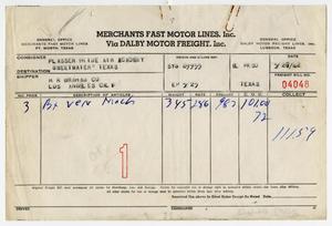 Primary view of object titled '[Invoice from Merchants Fast Motor Lines, Inc.]'.