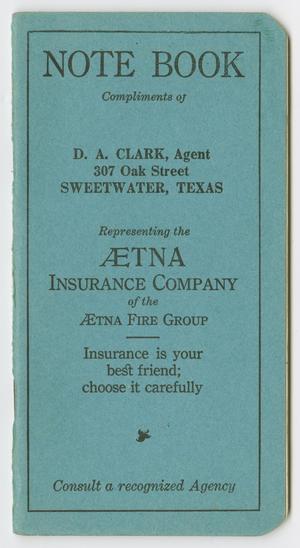 [Insurance Agent's Note Book]