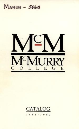 Bulletin of McMurry College, 1986-1987