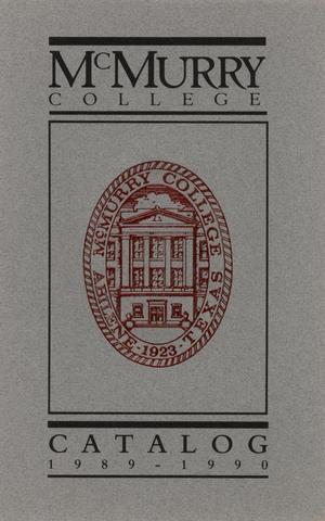 Primary view of object titled 'Bulletin of McMurry College, 1989-1990'.