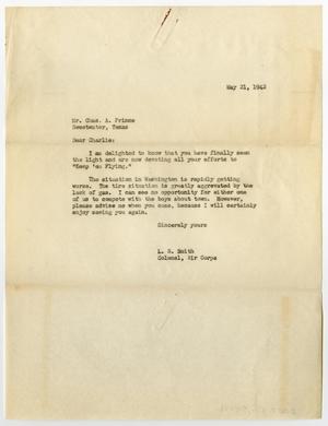 [Letter from L. S. Smith to Charles A. Prince, May 21, 1942 #2]