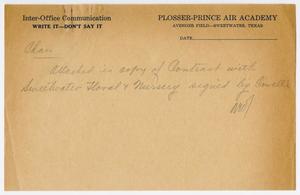 [Inter-Office Communication from R. E. Olin to Charles A. Prince]