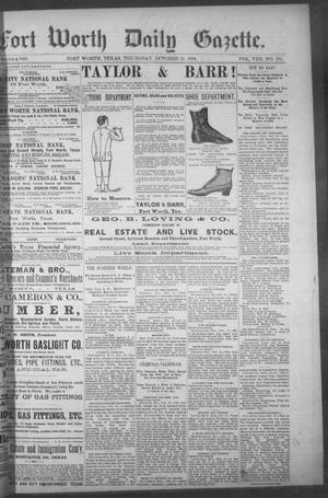 Fort Worth Daily Gazette. (Fort Worth, Tex.), Vol. 8, No. 281, Ed. 1, Thursday, October 16, 1884
