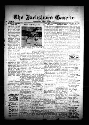 The Jacksboro Gazette (Jacksboro, Tex.), Vol. 55, No. 15, Ed. 1 Thursday, September 13, 1934