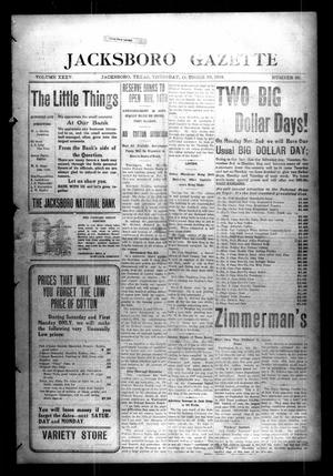 Jacksboro Gazette (Jacksboro, Tex.), Vol. 35, No. 20, Ed. 1 Thursday, October 29, 1914