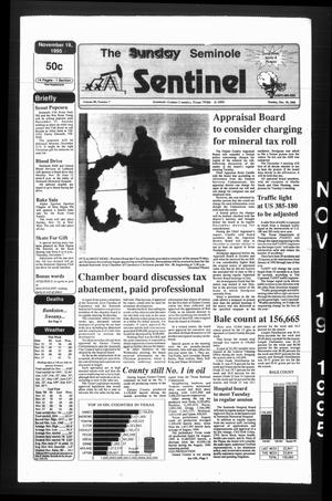 Primary view of object titled 'The Seminole Sentinel (Seminole, Tex.), Vol. 89, No. 8, Ed. 1 Sunday, November 19, 1995'.