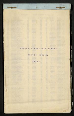 Travis County Election Records: Poll Tax List 1909