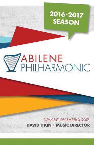 Primary view of object titled 'Abilene Philharmonic Playbill: December 3, 2017'.