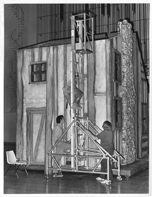 Primary view of object titled '[Set Construction for Fiddler on the Roof, 1972]'.