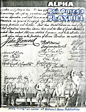 [Alpha Psi Omega Playbill Cover for 1776]
