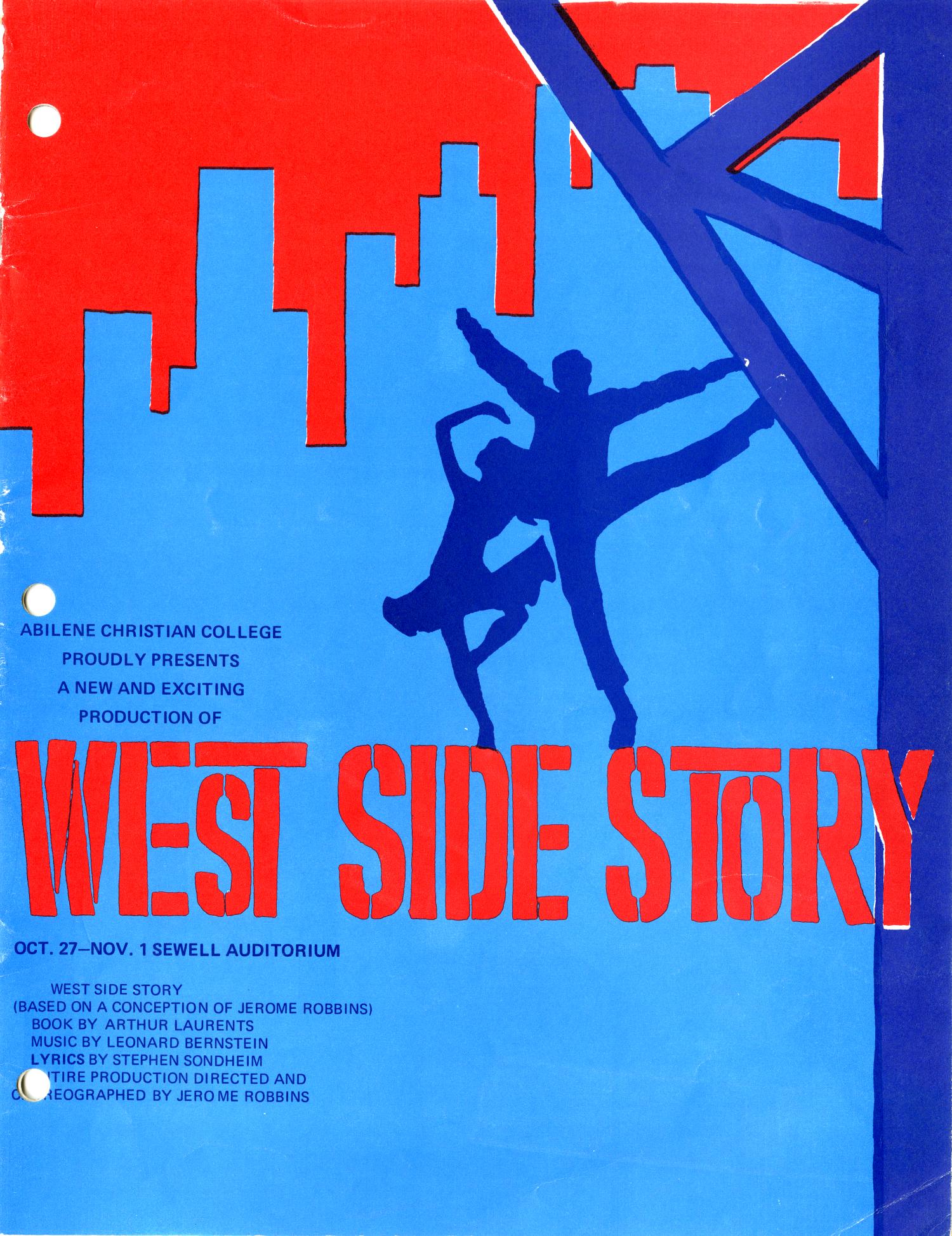 [Program: West Side Story, 1969]
                                                
                                                    [Sequence #]: 1 of 20
                                                
