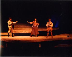 [Don Quixote, Aldonza, and Sancho in Man of La Mancha, 1990]