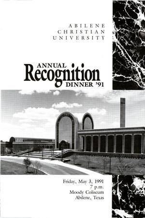 Primary view of object titled '[Program From Annual Recognition Dinner in 1991 Honoring Lewis Fulks' Retirement]'.