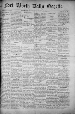 Primary view of object titled 'Fort Worth Daily Gazette. (Fort Worth, Tex.), Vol. 11, No. 36, Ed. 1, Wednesday, September 2, 1885'.