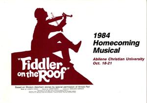 Primary view of object titled '[Program: Fiddler on the Roof, 1984]'.