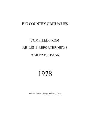 Big County Obituaries: 1978