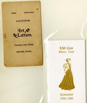Primary view of object titled 'Abilene XXI Club Scrapbook'.
