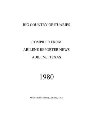 Big County Obituaries: 1980