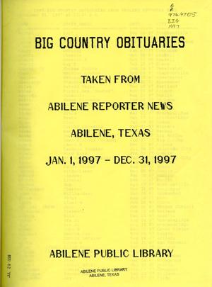 Primary view of object titled 'Big County Obituaries: 1997'.