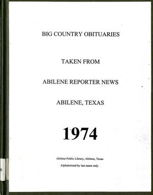 Big County Obituaries: 1974