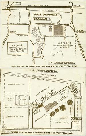 Primary view of object titled '[1963 West Texas Fair Parking Map]'.
