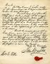 Letter: [Letter from Sam Houston to Col. Jo Ellis #2]