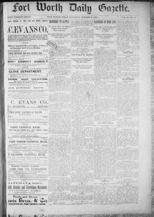Fort Worth Daily Gazette. (Fort Worth, Tex.), Vol. 11, No. 81, Ed. 1, Saturday, October 17, 1885