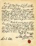 Letter: [Letter from Sam Houston to Col. Jo Ellis]