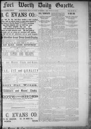 Fort Worth Daily Gazette. (Fort Worth, Tex.), Vol. 11, No. 95, Ed. 1, Sunday, November 1, 1885