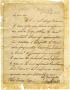 Thumbnail image of item number 1 in: '[Letter from Sam Houston to Peter Farer Esq., July 1852]'.