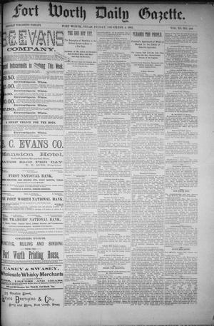 Fort Worth Daily Gazette. (Fort Worth, Tex.), Vol. 11, No. 130, Ed. 1, Friday, December 4, 1885
