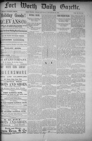 Fort Worth Daily Gazette. (Fort Worth, Tex.), Vol. 11, No. 137, Ed. 1, Saturday, December 12, 1885