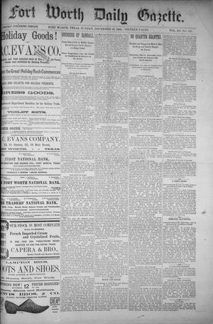 Fort Worth Daily Gazette. (Fort Worth, Tex.), Vol. 11, No. 138, Ed. 1, Sunday, December 13, 1885