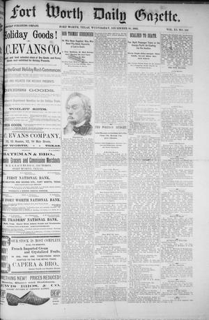 Fort Worth Daily Gazette. (Fort Worth, Tex.), Vol. 11, No. 141, Ed. 1, Wednesday, December 16, 1885