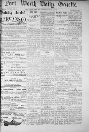 Fort Worth Daily Gazette. (Fort Worth, Tex.), Vol. 11, No. 149, Ed. 1, Thursday, December 24, 1885