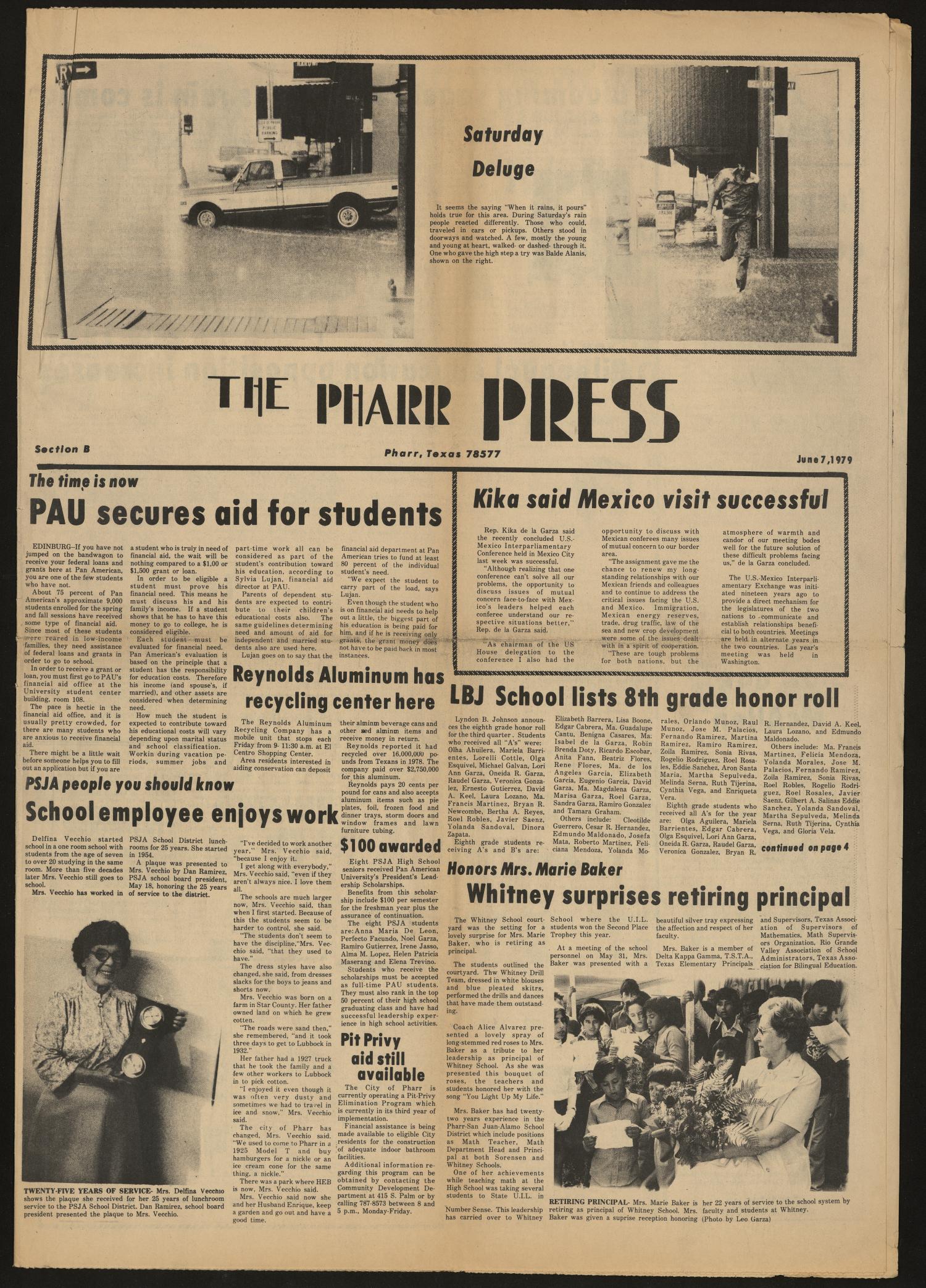 The Pharr Press (Pharr, Tex.), Vol. 46, No. 23, Ed. 1 Thursday, June 7, 1979
                                                
                                                    [Sequence #]: 7 of 13
                                                