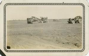 Primary view of object titled '[Heavy Machinery Working on Reservoir Construction]'.