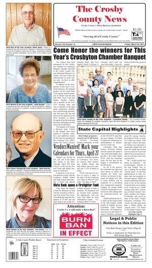 Crosby County News (Ralls, Tex.), Vol. 130, No. 12, Ed. 1 Friday, March 24, 2017