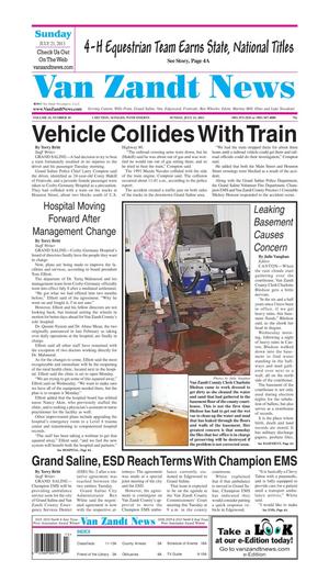 Primary view of object titled 'Van Zandt News (Wills Point, Tex.), Vol. 33, No. 11, Ed. 1 Sunday, July 21, 2013'.