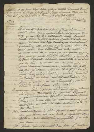 Primary view of object titled '[Last Will and Testament for María Gertrudis González]'.