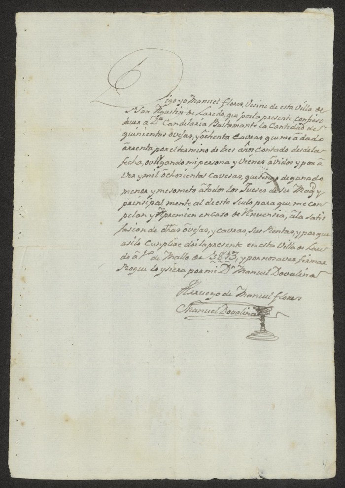 Promissory Note from Manuel Flores] - The Portal to Texas History