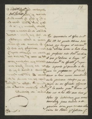 Primary view of object titled '[Letter from Lucas Fernández to the Laredo Alcalde, March 23, 1824]'.