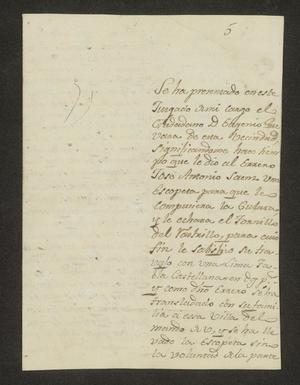 Primary view of object titled '[Letter from Manuel Salvador Sánchez to the Laredo Alcalde, April 1, 1823]'.