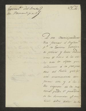 Primary view of object titled '[Letter from Lucas Fernández to the Laredo Alcalde, June 28, 1826]'.
