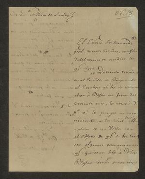 [Letter from Nicasio Sánchez to the Laredo Alcalde, October 14, 1826]
