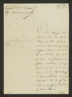 Primary view of [Letter from Lucas Fernández to the Laredo Alcalde, June 28, 1826]