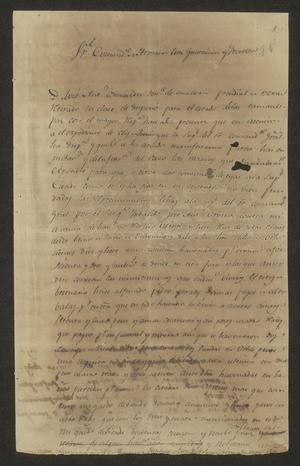 [Letter from José Antonio Benavides to the Military Commander, February 14, 1825]