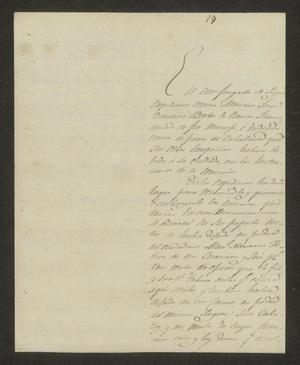 [Letter from Gaspar Flores to the Laredo Alcalde, November 28, 1824]