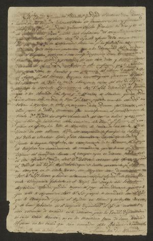 Primary view of object titled '[Letter from Pedro Paredes y Serna to José Francisco de la Garza, April 22, 1823]'.