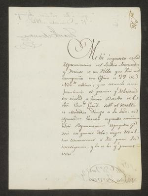 [Message from Juan Echeandía to Alcalde Tovar in Laredo, December 15, 1815]